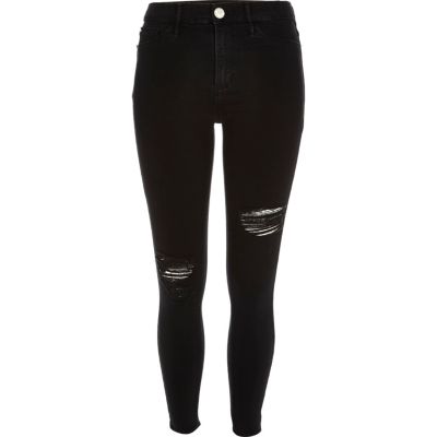 Black ripped Molly jeggings